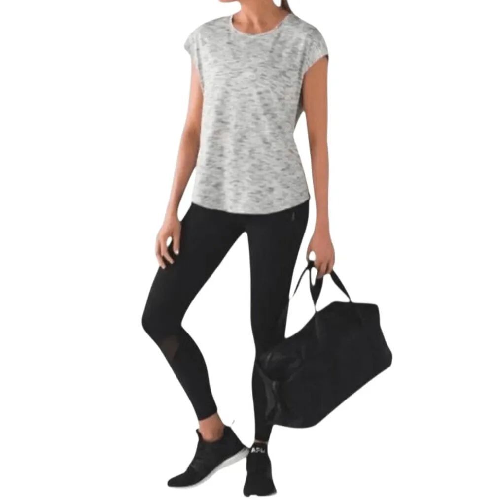 LULULEMON ATHLETICA Lost In Pace Short Sleeve Size 10